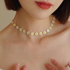 Korean Flower Daisy Clavicle Chain