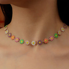 Korean Flower Daisy Clavicle Chain